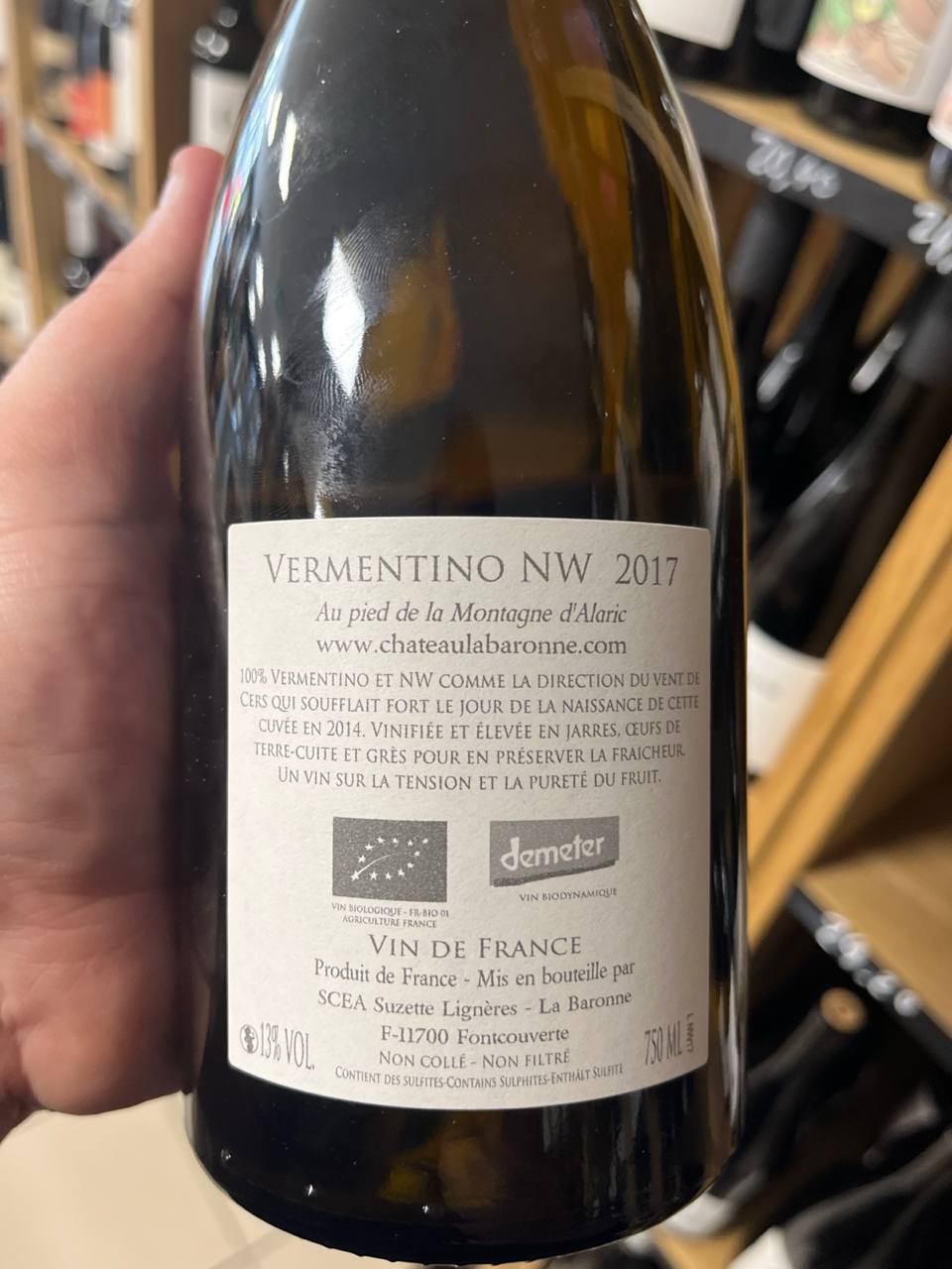 Bouteille Vin blanc Château La Baronne 2022, Languedoc