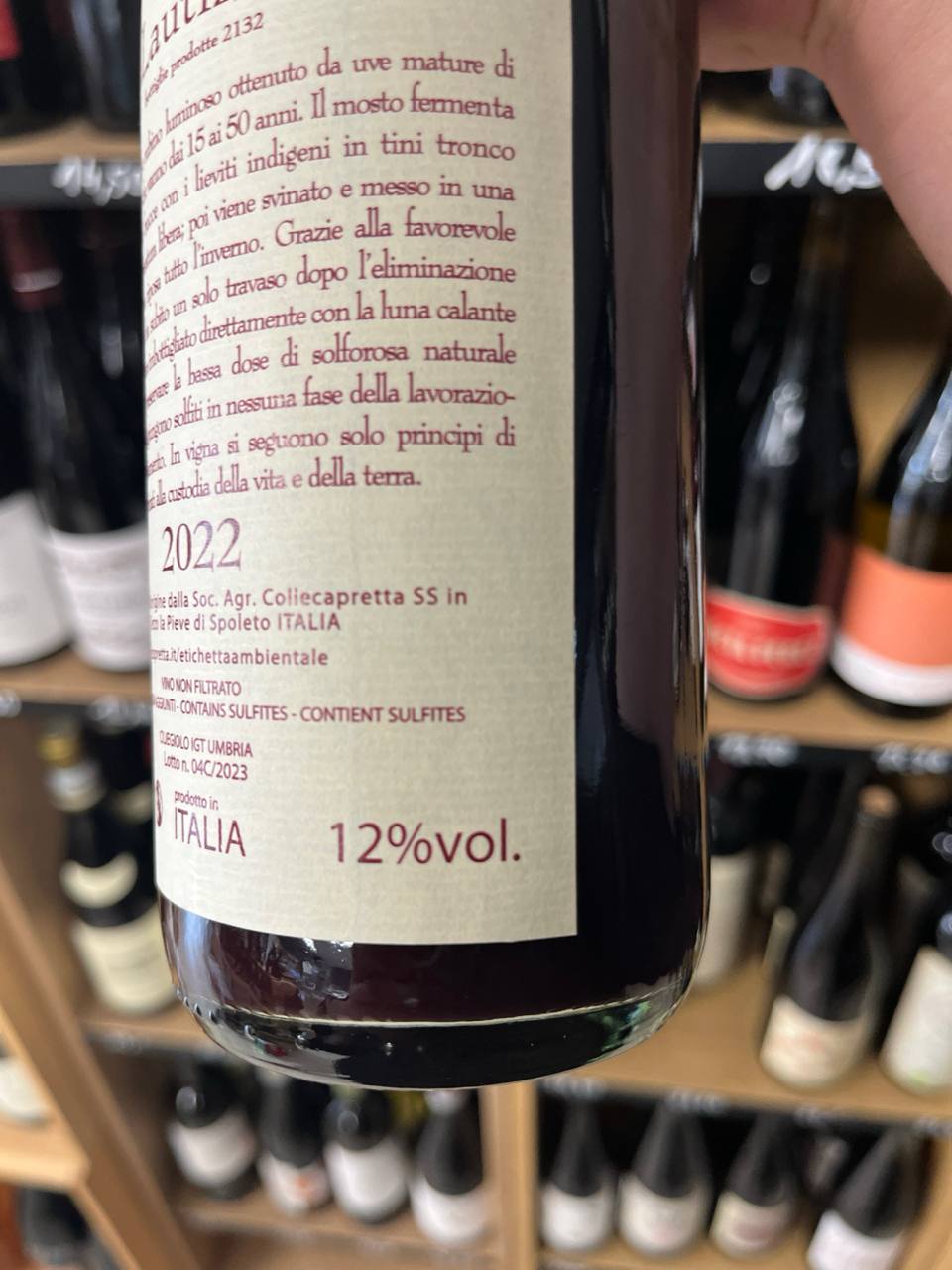 Bouteille Vin rouge Lautizio 2022
