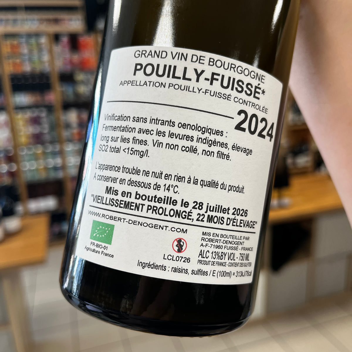 Pouilly-Fuissé Climat 2024 Robert-Denogent - contre-étiquette