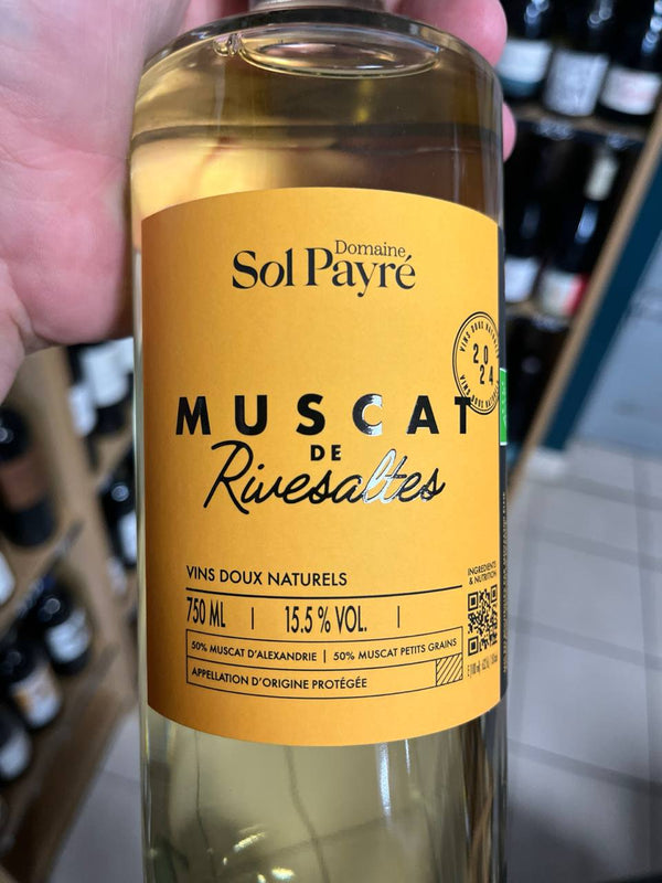 Bouteille de Muscat de Rivesaltes 2024 – Domaine Sol Payré, Roussillon