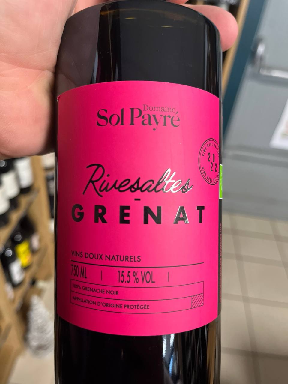 Bouteille Vin rouge Domaine Sol Payré 2022, Roussillon