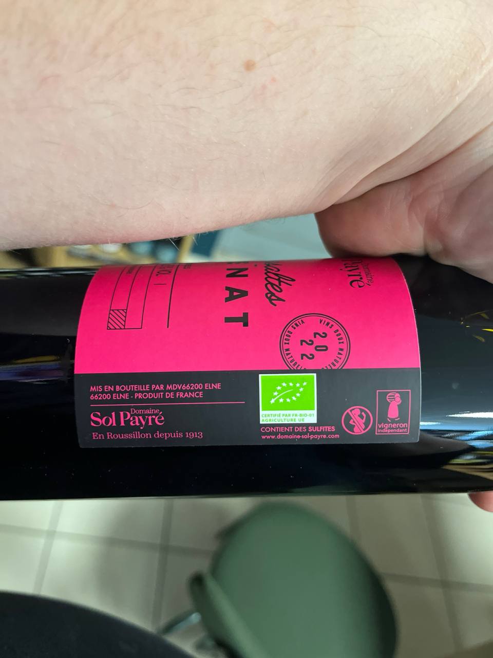 Bouteille Vin rouge Domaine Sol Payré 2022, Roussillon
