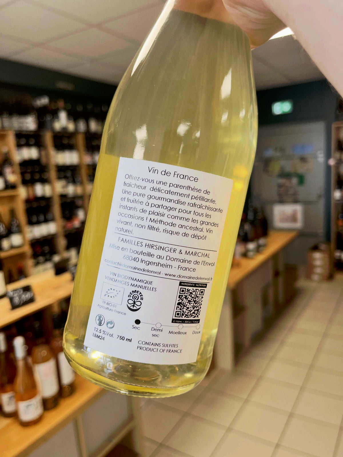 Bulles de Muscat 2024 — Domaine de l'Envol (dos, contre-étiquette)