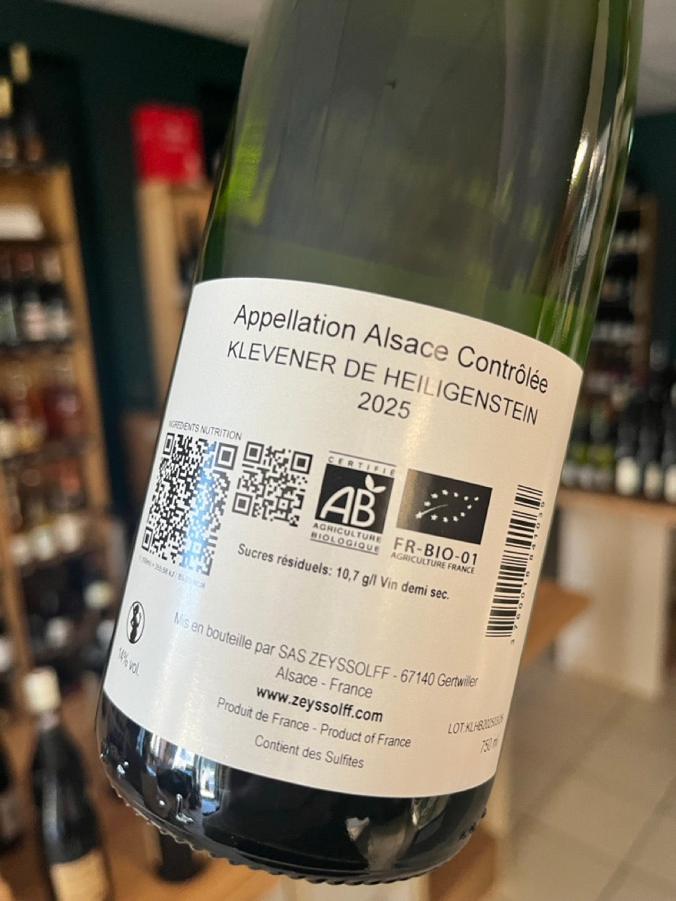 Klevener de Heiligenstein 2025 - Zeyssolff (dos)