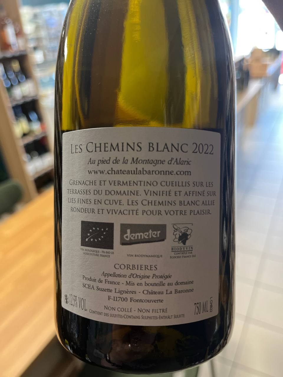 Bouteille Vin blanc Les Chemins Blanc 2022, Languedoc