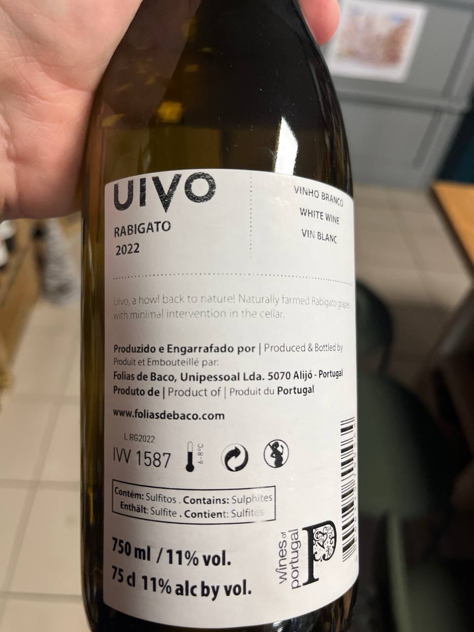 Bouteille Vin blanc Folias de Baco 2022, Jura
