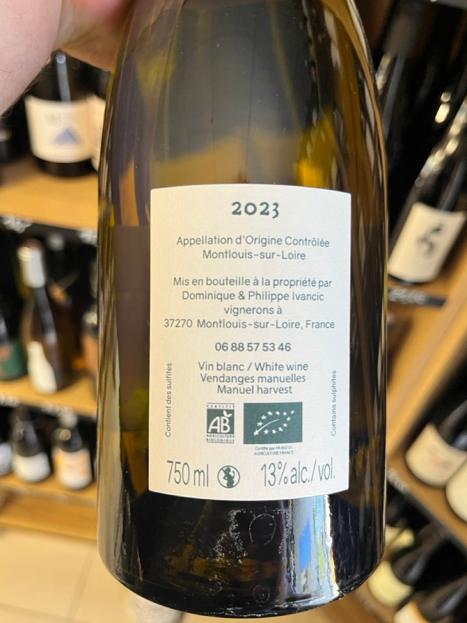 Bouteille Vin Les Terres Turones 2023, Val de Loire — agriculture biologique