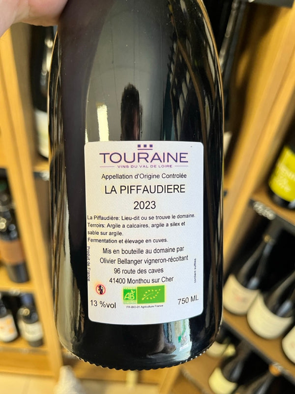 La Piffaudière Touraine Blanc 2023 - étiquette arrière