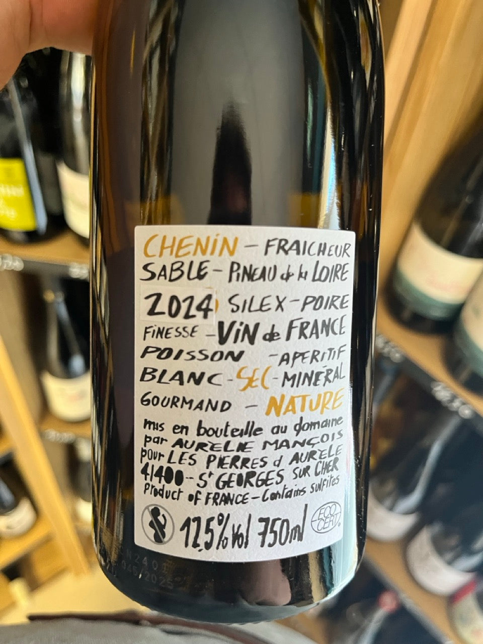 Bouteille Vin Pierres d'Aurele 2024, Val de Loire