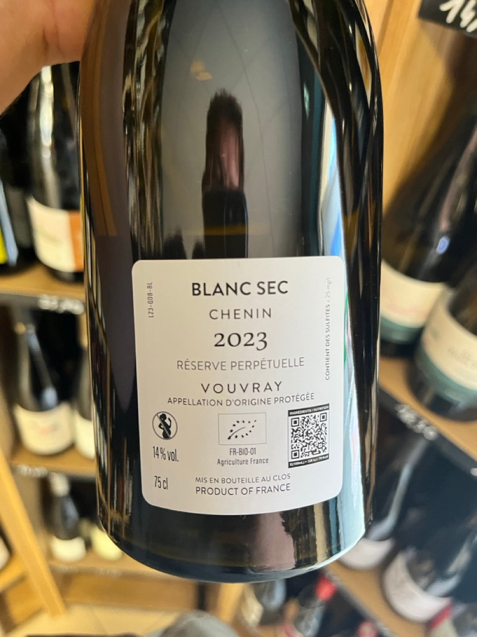 Clos de l'Épinay Réserve Perpétuelle 2023 - étiquette arrière