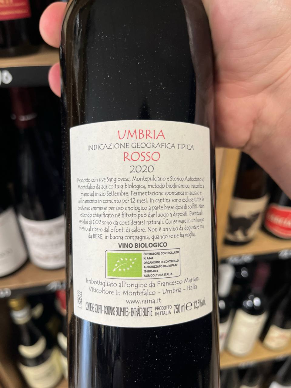 Bouteille Vin rouge Raina 2020, Italie