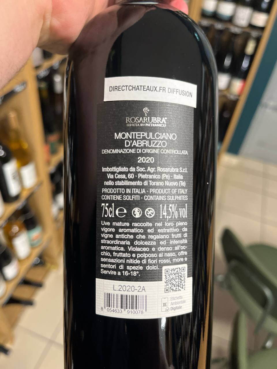 Bouteille Vin rouge Montepulciano d’Abruzzo 2020, Italie