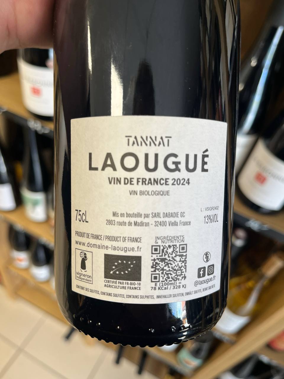Bouteille Vin rouge Sylvain Dabadie 2024, Sud-Ouest
