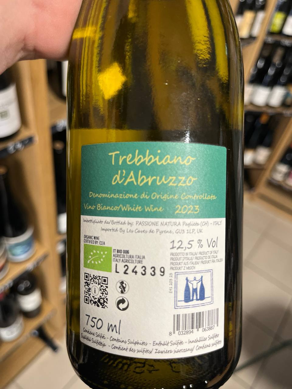 Bouteille Vin blanc U.V.A. 2023, Italie